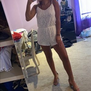White lace romper